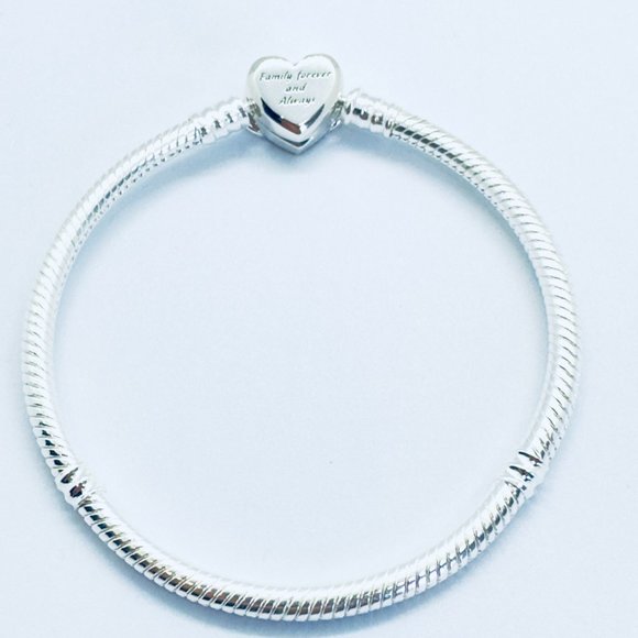 Pandora Moments Sparkling Infinity Heart Clasp Snake Chain Bracelet - Picture 5 of 8